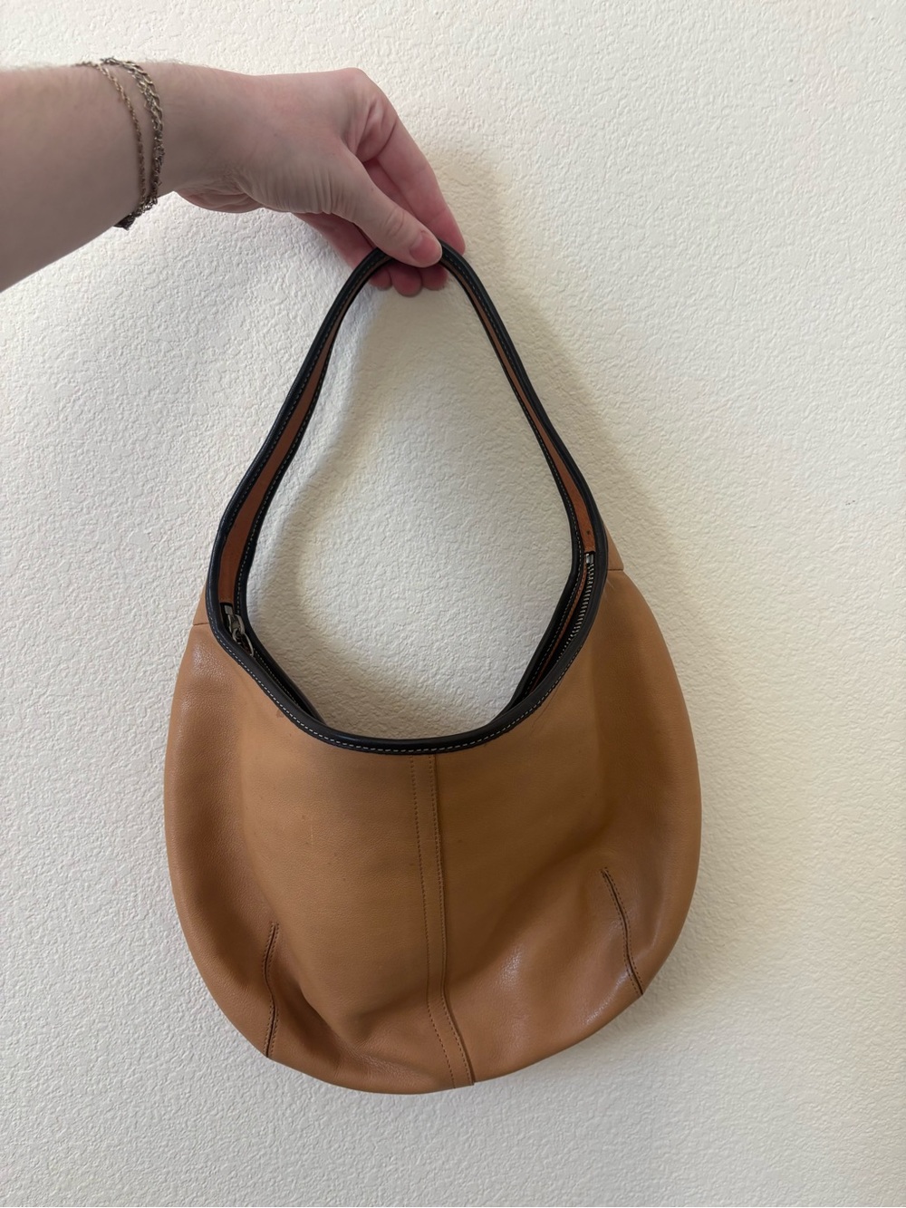 Classic Tan Leather Ergo Hobo Bag